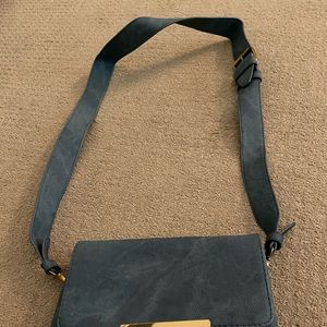 New blue strap purse